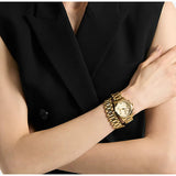 Michael Kors Runway Chronograph Analog Gold Dial Gold Steel Strap Watch for Women - MK7452 Authentic Buy Shop Now
