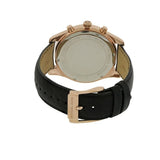 Michael Kors Lexington Chronograph Rose Gold Dial Black Leather Strap Watch For Men - MK8516 Authentic Buy Shop Now