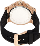 Michael Kors Dylan Chronograph Black Dial Black Rubber Strap Watch For Women - MK8556 Authentic Buy Shop Now
