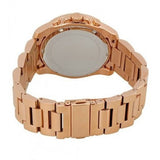 Michael Kors Brecken Chronograph Analog Black Dial Rose Gold Steel Strap Watch For Women - MK8563 Authentic Buy Shop Now