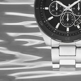 Michael Kors Brecken Chronograph Black Dial Silver Steel Strap Watch For Men - MK8847 Authentic Buy Shop Now