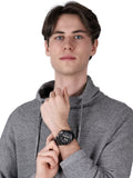 Michael Kors Brecken Chronograph Black Dial Black Steel Strap Watch For Men - MK8858 Authentic Buy Shop Now