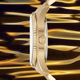 Michael Kors Lexington Quartz Gold Dial Gold Steel Strap Watch For Men - MK8947 Authentic Buy Shop Now