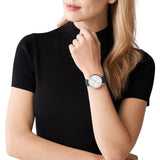 Michael Kors Pyper Quartz Silver Dial Blue Leather Strap Watch For Women - MK7244 Authentic Buy Shop Now
