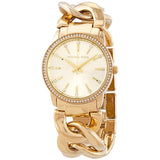Michael Kors Nini Three Hand Gold Dial Gold Steel Strap Watch For Women - MK3235 Authentic Buy Shop Now