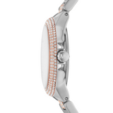 Michael Kors Camille Multifunction White Dial Two Tone Steel Strap Watch For Women - MK6846 Authentic Buy Shop Now