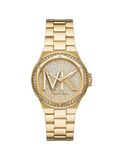Michael Kors Lennox Three Hand Gold Dial Gold Steel Strap Watch For Women - MK7229 Authentic Buy Shop Now