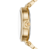Michael Kors Parker Analog Crystals Gold Dial Gold Steel Strap Watch For Women - MK7283 Authentic Buy Shop Now
