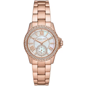Michael Kors Camille Quartz Mother of Pearl White Dial Rose Gold Steel Strap Watch For Women - MK7364 Authentic Buy Shop Now