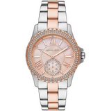 Michael Kors Everest Three Hand Rose Gold Dial Two Tone Steel Strap Watch For Women - MK7402 Authentic Buy Shop Now