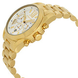 Michael Kors Bradshaw Chronograph White Dial Gold Steel Strap Watch For Women - MK6266 Authentic Buy Shop Now