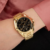 Michael Kors Bradshaw Black Dial Gold Steel Strap Watch for Women - MK5739 Authentic Buy Shop Now