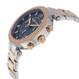 Michael Kors Parker Blue Dial Two Tone Steel Strap Watch for Women - MK6141 Authentic Buy Shop Now