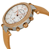 Michael Kors Parker Chronograph White Dial Tan Leather Strap Watch for Women - MK5633 Authentic Buy Shop Now