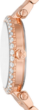 Michael Kors Parker Three-Hand Mother of Pearl White Dial Rose Gold Steel Strap Watch For Women - MK4695 Authentic Buy Shop Now