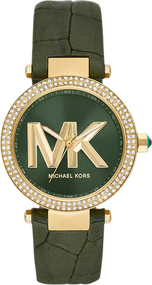 Michael Kors Parker Green Dial Green Leather Strap Watch For Women - MK4724 Authentic Buy Shop Now