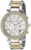 Michael Kors Parker White Dial Two Tone Steel Strap Watch for Women - MK6055 Authentic Buy Shop Now