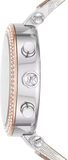 Michael Kors Parker Chronograph White Dial Two Tone Leather Strap Watch For Women - MK6950 Authentic Buy Shop Now
