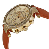Michael Kors Parker Champagne Dial Orange Leather Strap Watch for Women - MK2279 Authentic Buy Shop Now