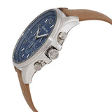 Michael Kors Pilot Chronograph Blue Dial Brown Leather Strap Watch for Men - MK9128 Authentic Buy Shop Now