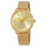 Michael Kors Portia Gold Dial Gold Mesh Bracelet Watch for Women - MK3844 Authentic Buy Shop Now