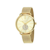 Michael Kors Portia Gold Dial Gold Mesh Bracelet Watch for Women - MK3844 Authentic Buy Shop Now