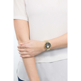 Michael Kors Portia Black Dial Gold Steel Strap Watch for Women - MK3788 Authentic Buy Shop Now