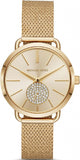 Michael Kors Portia Gold Dial Gold Mesh Bracelet Watch for Women - MK3844 Authentic Buy Shop Now