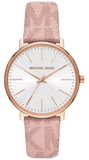 Michael Kors Pyper Quartz White Dial Pink Leather Strap Watch For Women - MK2859 Authentic Buy Shop Now