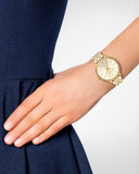Michael Kors Pyper Quartz Gold Dial Gold Steel Strap Watch For Women - MK3898 Authentic Buy Shop Now
