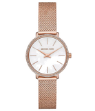 Michael Kors Pyper Quartz Mother of Pearl White Dial Rose Gold Mesh Strap Watch For Women - MK4588 Authentic Buy Shop Now