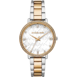 Michael Kors Pyper Three Hand White Dial Two Tone Steel Strap Watch For Women - MK4595 Authentic Buy Shop Now