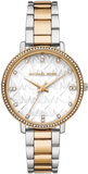 Michael Kors Pyper Three Hand White Dial Two Tone Steel Strap Watch For Women - MK4595 Authentic Buy Shop Now