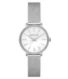 Michael Kors Pyper Quartz Mother of Pearl White Dial Silver Mesh Strap Watch For Women - MK4618 Authentic Buy Shop Now