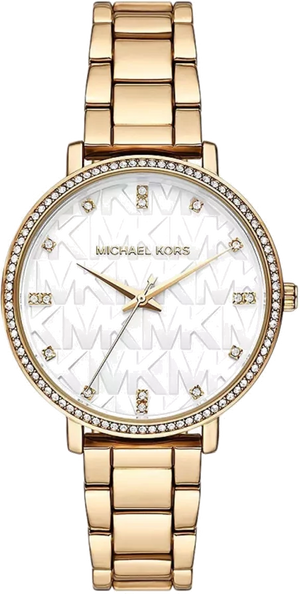 Michael Kors Pyper Three Hand White Dial Gold Steel Strap Watch For Women - MK4666 Authentic Buy Shop Now