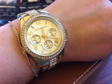 Michael Kors Runway Gold Dial Gold Steel Strap Watch for Women - MK5826 Authentic Buy Shop Now