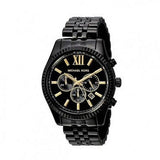 Michael Kors Lexington Chronograph Black Dial Black Steel Strap Watch for Men - MK8603 Authentic Buy Shop Now