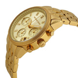 Michael Kors Ritz Chronograph Gold Dial Gold Steel Strap Watch for Women - MK5676 Authentic Buy Shop Now