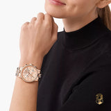 Michael Kors Ritz Chronograph Rose Gold Dial Rose Gold Steel Strap Watch For Women - MK7223 Authentic Buy Shop Now