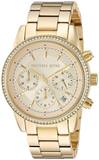 Michael Kors Ritz Gold Dial Gold Steel Strap Watch for Women - MK6356 Authentic Buy Shop Now