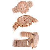 Michael Kors Uptown Glam Parker Chronograph Rose Gold Dial Steel Strap Watch for Women - MK5663 Authentic Buy Shop Now