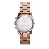 Michael Kors Runway Stop Hunger Quartz Blue Dial Rose Gold Steel Strap Watch For Men - MK8358 Authentic Buy Shop Now