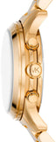 Michael Kors Runway Chronograph Gold Dial Gold Steel Strap Watch For Women - MK7323 Authentic Buy Shop Now