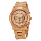 Michael Kors Runway Chronograph Rose Gold Dial Rose Gold Steel Strap Watch for Men - MK8096 Authentic Buy Shop Now