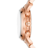 Michael Kors Runway Chronograph Rose Gold Dial Rose Gold Steel Strap Watch For Women - MK7324 Authentic Buy Shop Now