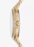 Michael Kors Slim Runway Crystals Gold Dial Gold Steel Strap Watch for Women - MK3632 Authentic Buy Shop Now
