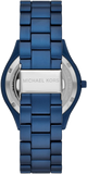 Michael Kors Slim Runway Quartz Blue Dial Blue Steel Strap Watch For Women - MK4503 Authentic Buy Shop Now
