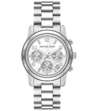 Michael Kors Runway Chronograph Silver Dial Silver Steel Strap Watch For Women - MK7325 Authentic Buy Shop Now