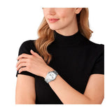 Michael Kors Runway Chronograph Silver Dial Silver Steel Strap Watch For Women - MK7325 Authentic Buy Shop Now