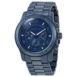 Michael Kors Runway Chronograph Blue Dial Blue Steel Strap Watch For Men - MK8538 Authentic Buy Shop Now